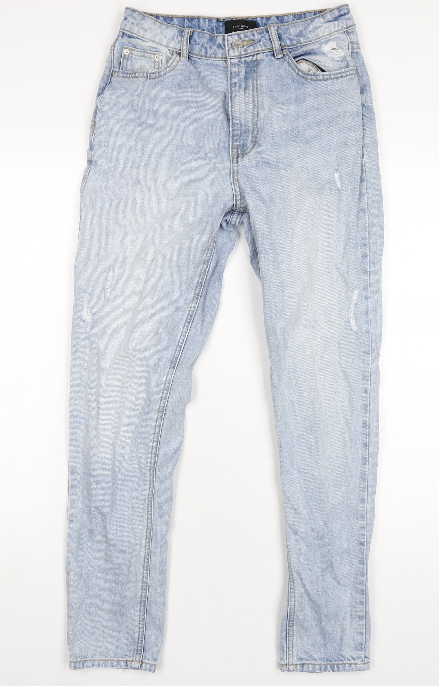 Womens UK Size 27 in VERO MODA Regular Fit Straight Blue Jeans