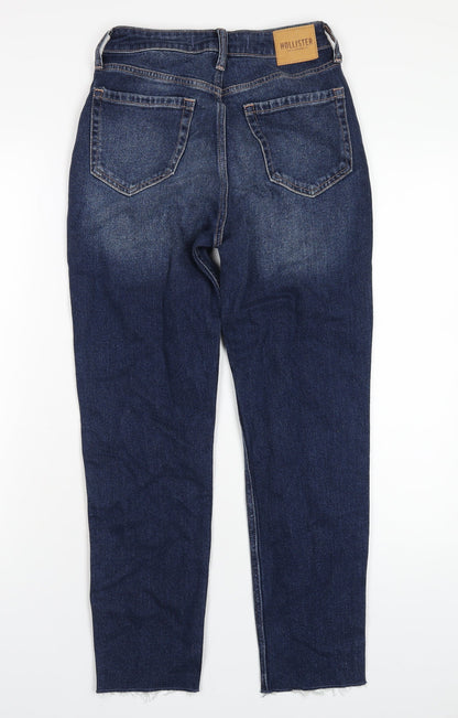 Hollister Womens Blue Cotton Mom Jeans Size 24 L27 in Regular Zip