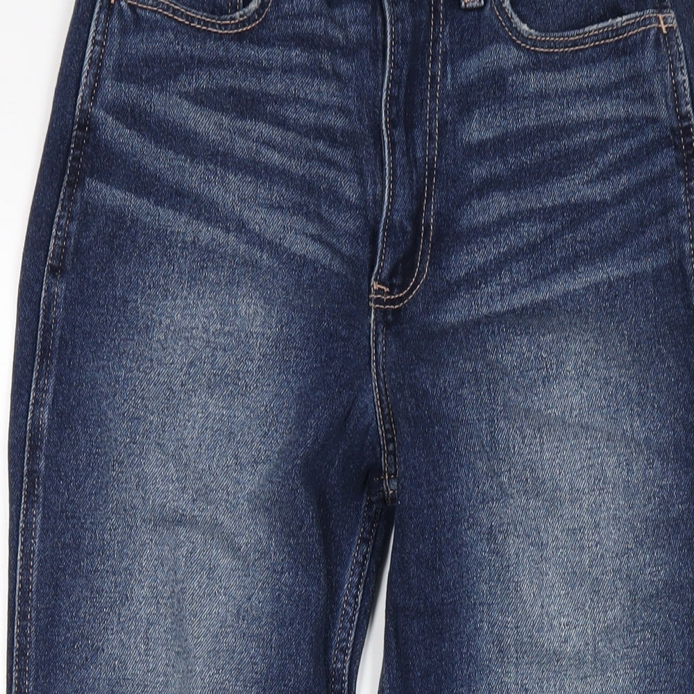 Hollister Womens Blue Cotton Mom Jeans Size 24 L27 in Regular Zip