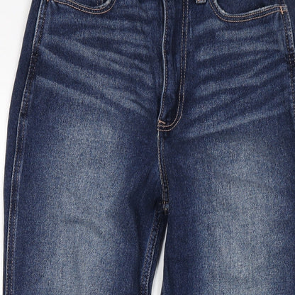 Hollister Womens Blue Cotton Mom Jeans Size 24 L27 in Regular Zip