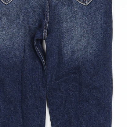 Hollister Womens Blue Cotton Mom Jeans Size 24 L27 in Regular Zip