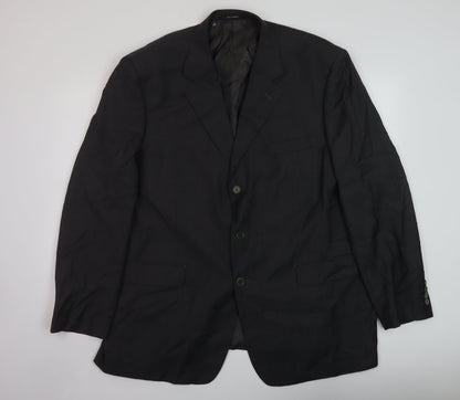 TED LAPIDUS Mens Grey Wool Jacket Suit Jacket Size 52 Regular