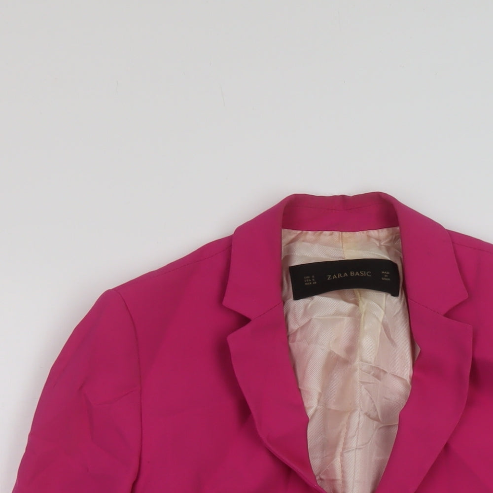 Womens UK Size S Zara Pink Jacket