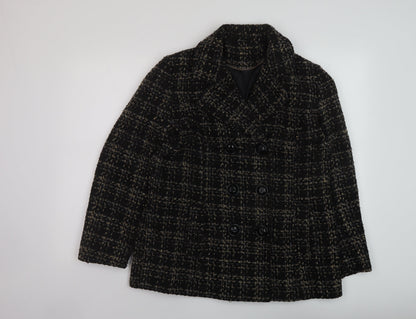 Womens UK Size 12 Bonmarché Black Overcoat