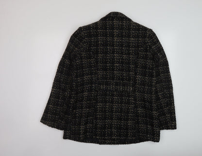 Womens UK Size 12 Bonmarché Black Overcoat
