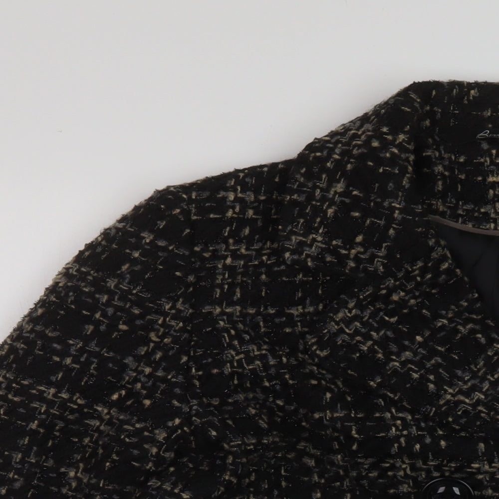 Womens UK Size 12 Bonmarché Black Overcoat