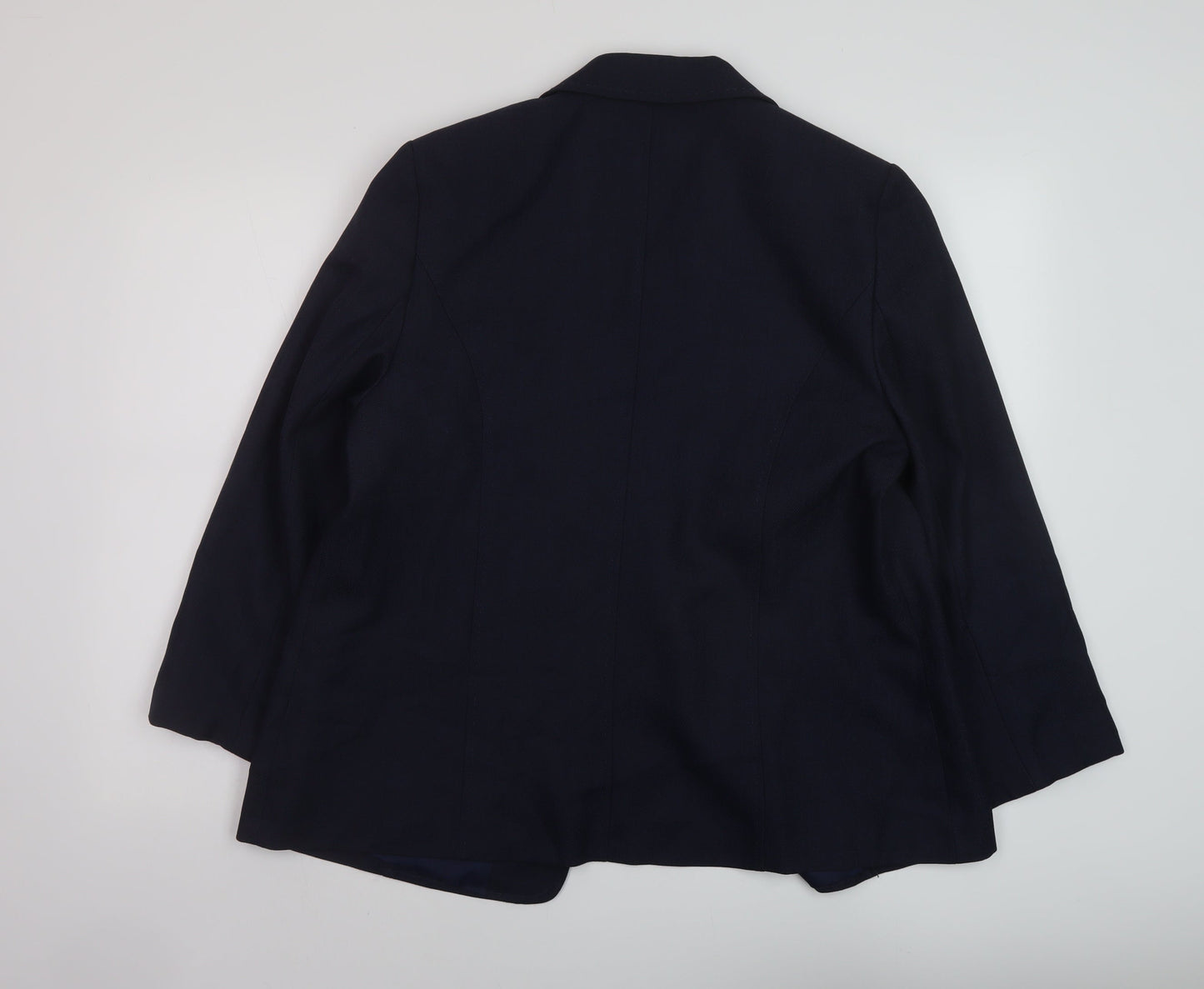 EMW Womens Blue Jacket Size 18 Hook & Eye