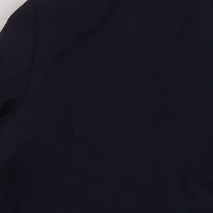 EMW Womens Blue Jacket Size 18 Hook & Eye