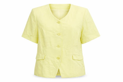 Kello Womens Yellow Jacket Blazer Size 16 Button