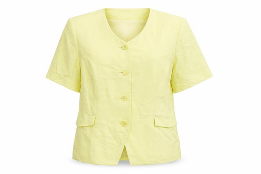 Kello Womens Yellow Jacket Blazer Size 16 Button