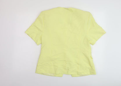 Kello Womens Yellow Jacket Blazer Size 16 Button