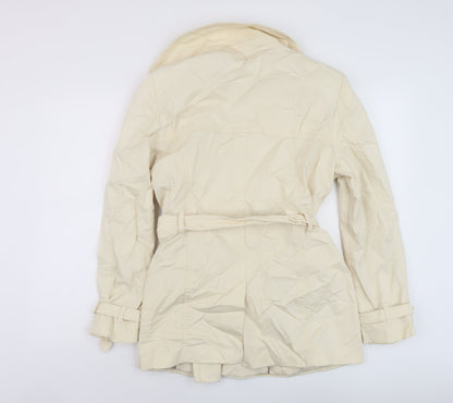 Autograph Womens Beige Jacket Size 14 Button