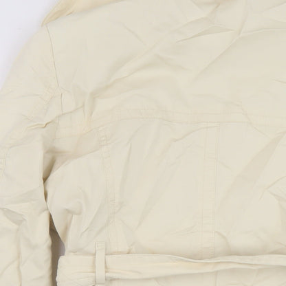 Autograph Womens Beige Jacket Size 14 Button
