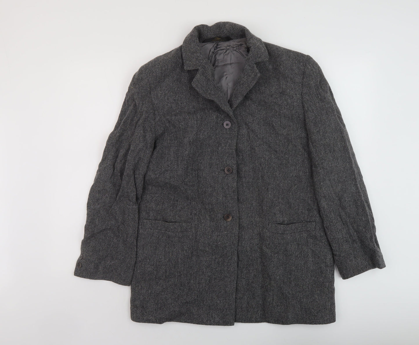 Womens UK Size 14 Marks and Spencer Grey Overcoat