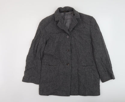 Womens UK Size 14 Marks and Spencer Grey Overcoat