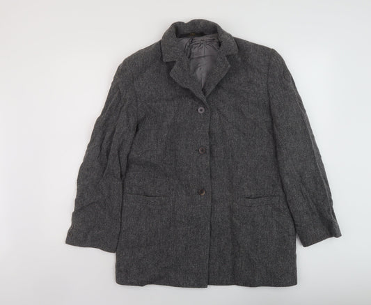 Womens UK Size 14 Marks and Spencer Grey Overcoat
