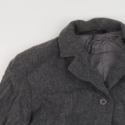 Womens UK Size 14 Marks and Spencer Grey Overcoat