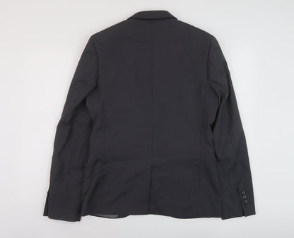 Mens UK Size 38 Topman Regular Grey Suit Jacket