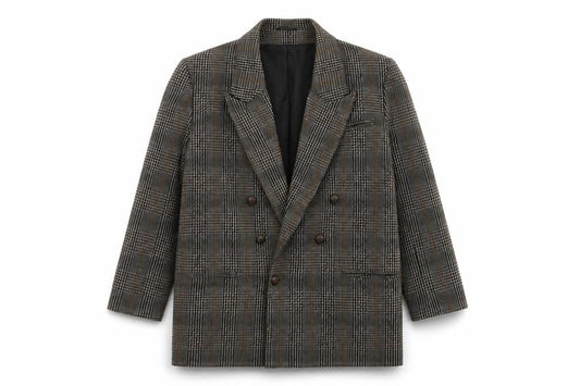 Etam Womens Brown Plaid Jacket Size 12 Button