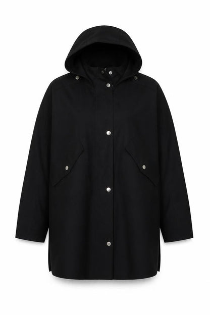 Next Womens Black Rain Coat Coat Size 18 Zip