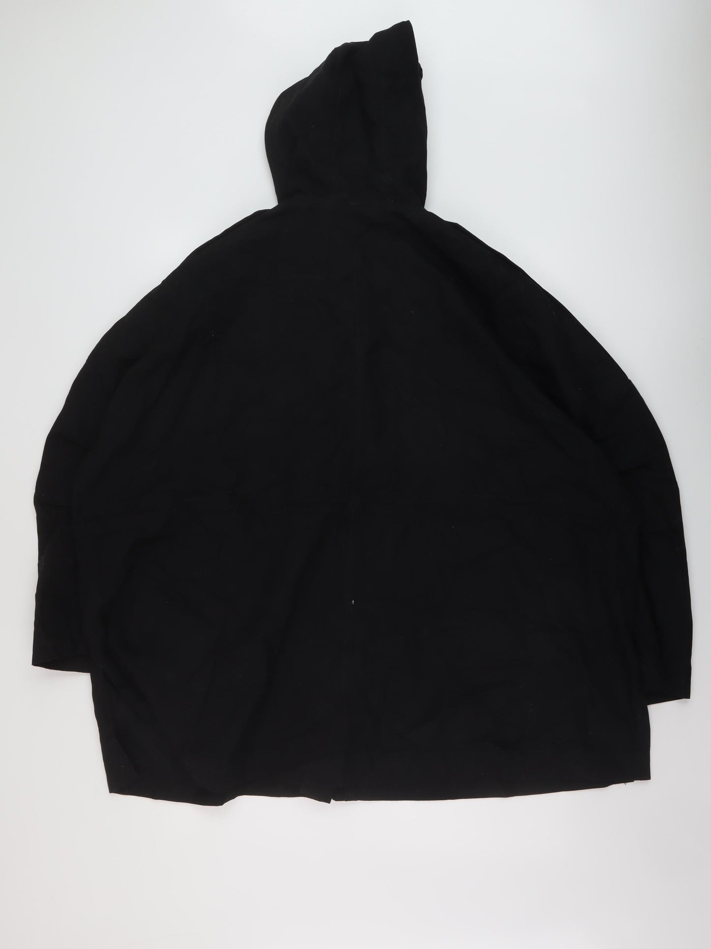 Nexyt Womens Black Rain Coat Coat Size 18 Zip