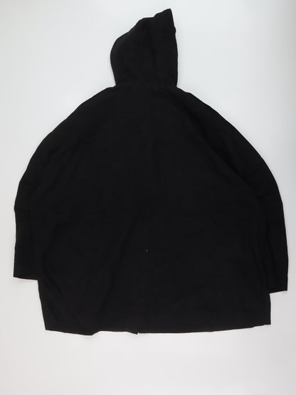 Nexyt Womens Black Rain Coat Coat Size 18 Zip