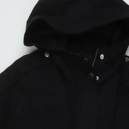 Nexyt Womens Black Rain Coat Coat Size 18 Zip
