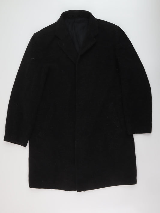 Mens UK Size 42 CG Black Overcoat