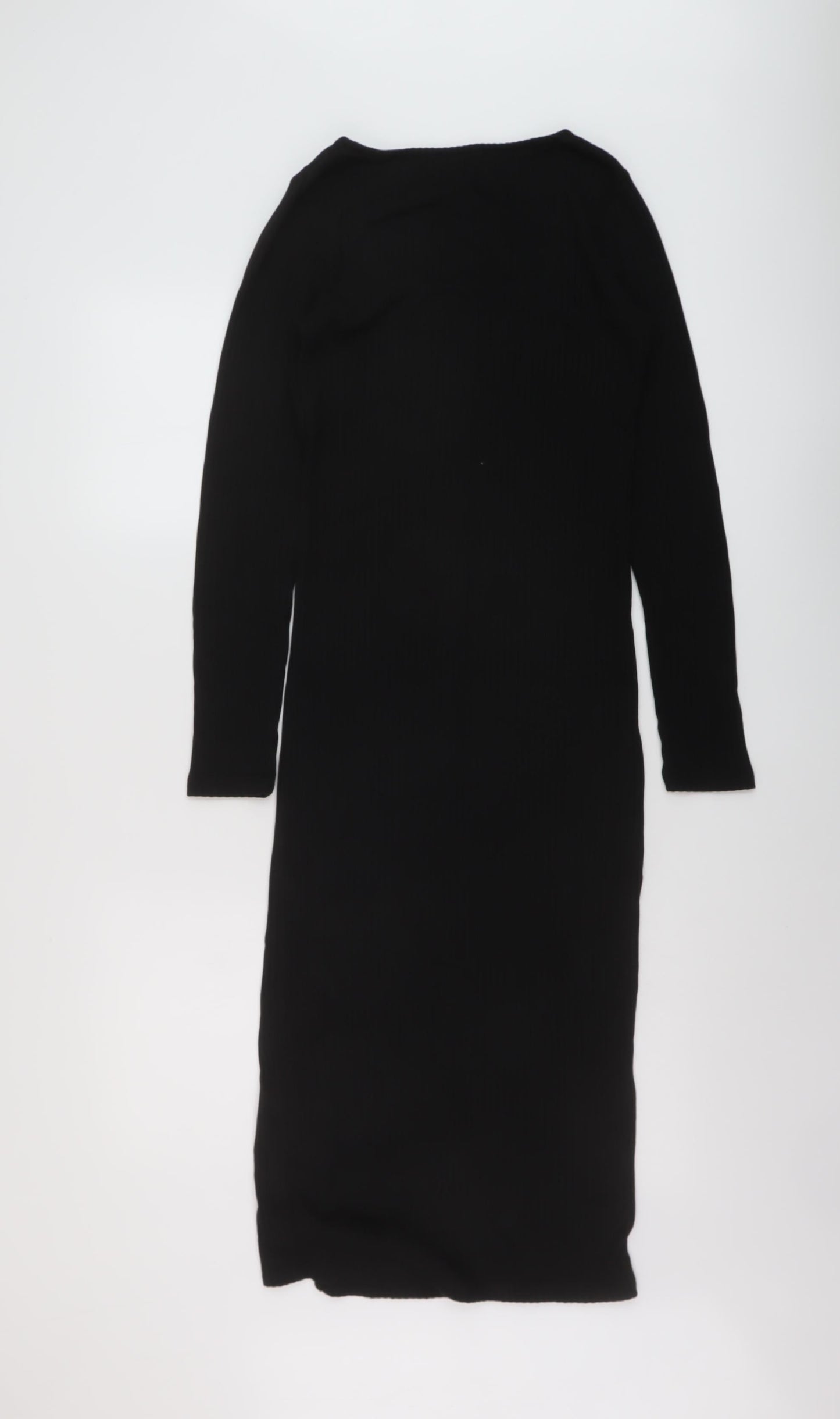 River Island Womens Black Polyester Sheath Size 10 Square Neck Pullover