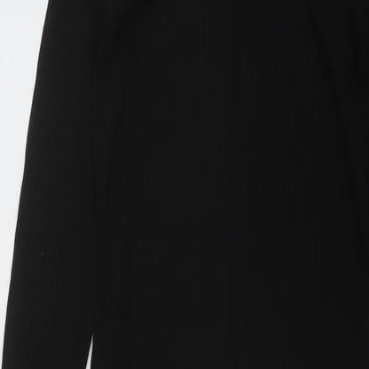 River Island Womens Black Polyester Sheath Size 10 Square Neck Pullover