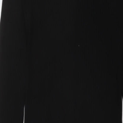 River Island Womens Black Polyester Sheath Size 10 Square Neck Pullover
