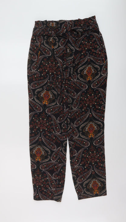 Womens UK Size 9 Months Stradivarius Regular Fit  Black Trousers