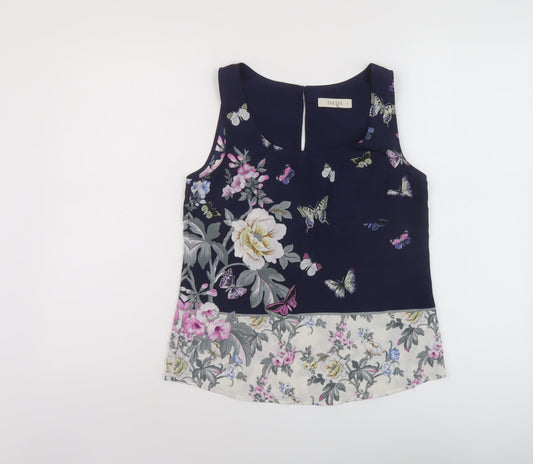 Womens UK Size 8 Oasis Blue Basic Tank