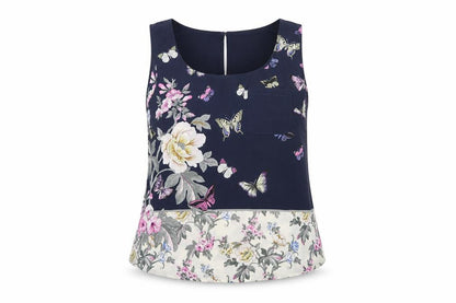 Womens UK Size 8 Oasis Blue Basic Tank