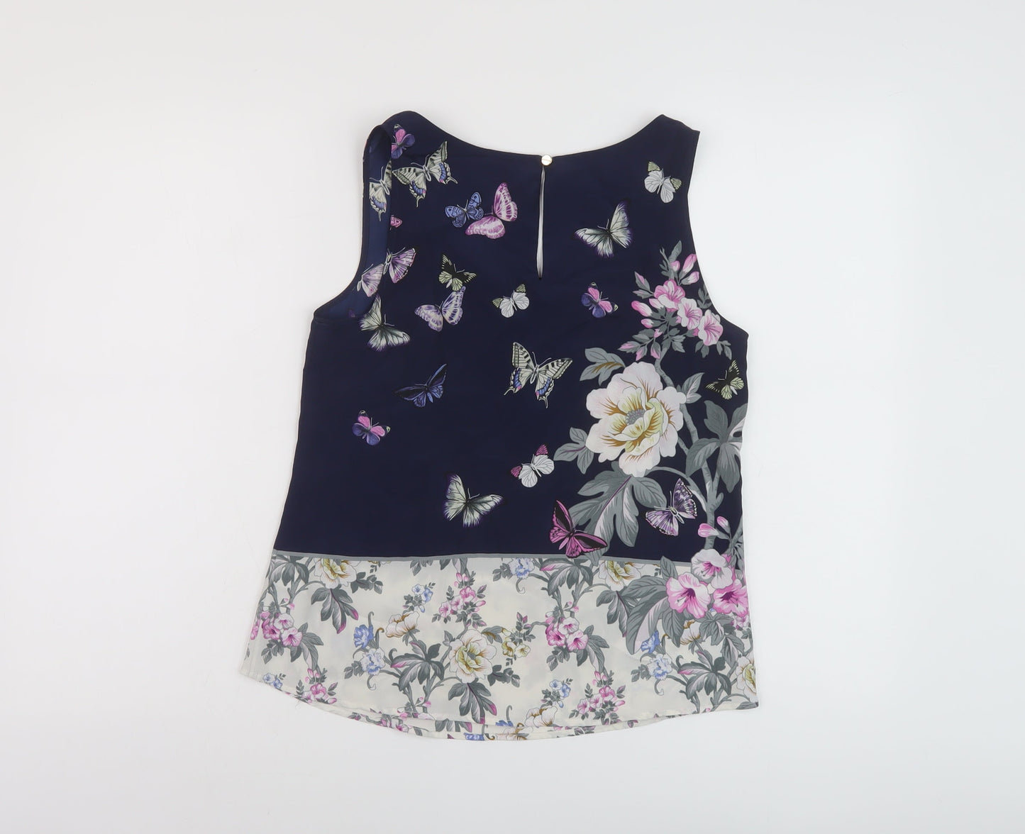 Womens UK Size 8 Oasis Blue Basic Tank