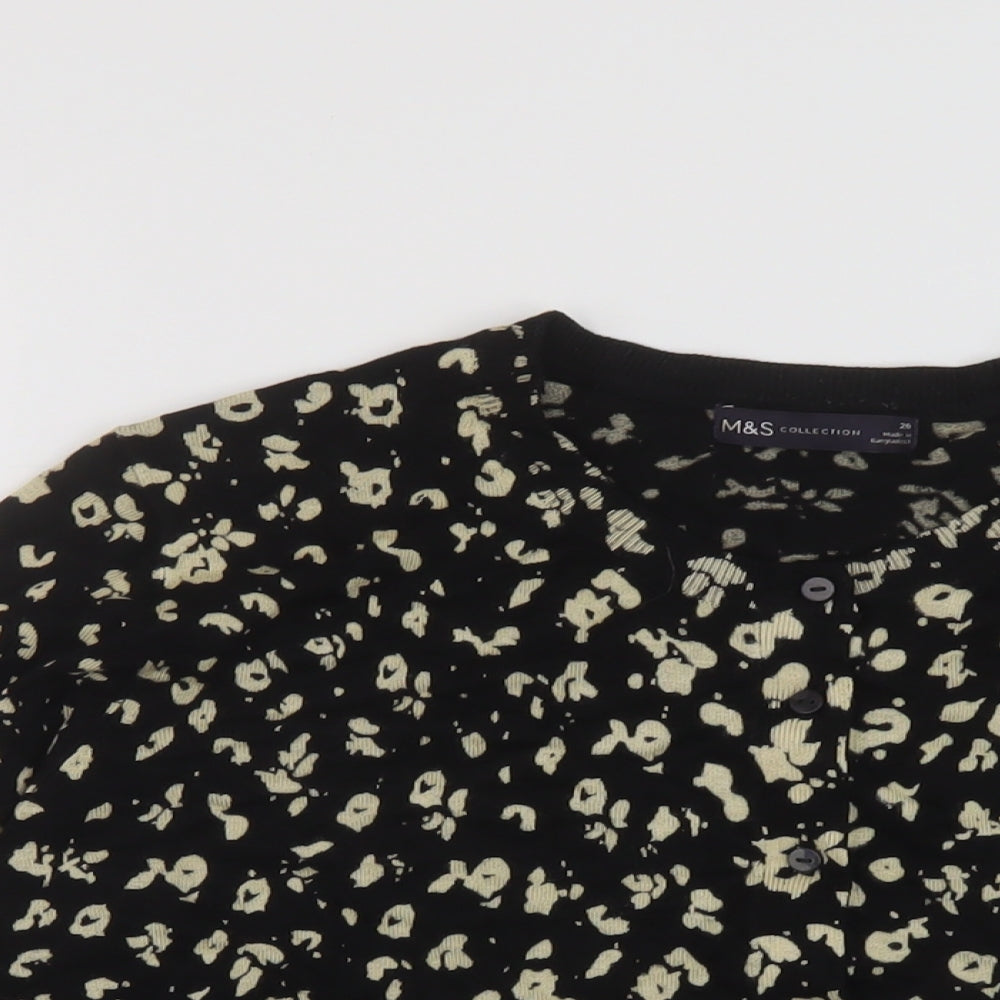 Womens UK Size 20 Marks and Spencer Black Cardigan Jumper