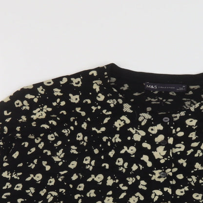Womens UK Size 20 Marks and Spencer Black Cardigan Jumper