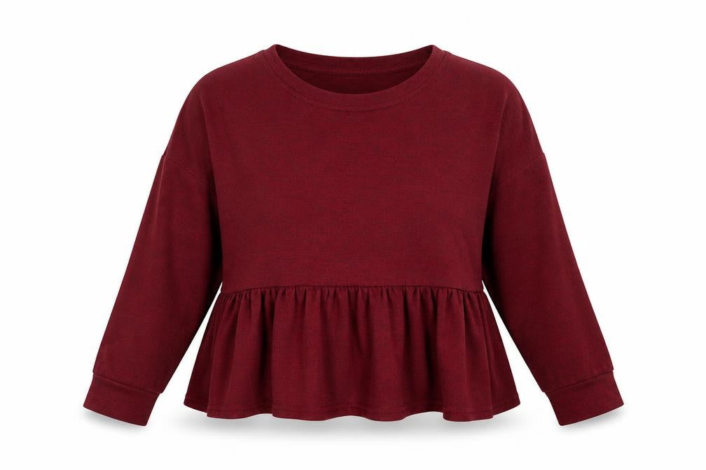 New Look Womens Red Polyester Basic Blouse Size S Round Neck