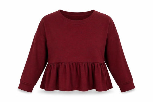New Look Womens Red Polyester Basic Blouse Size S Round Neck