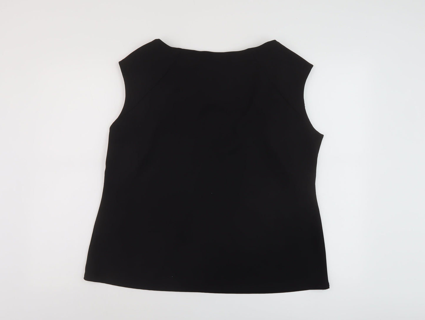 Womens UK Size 20 Roman Black Basic T-Shirt