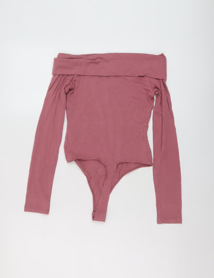 Womens UK Size 6 ASOS One-Piece Pink Bodysuit