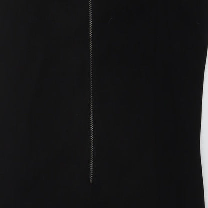 NEXT Womens Beige Polyester Sheath Size 16 Round Neck Zip