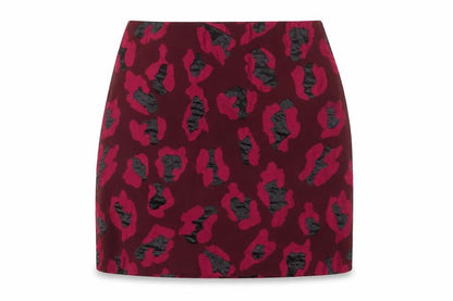 Dorothy Perkins Womens Pink Animal Print Polyester Mini Skirt Size 8 Zip