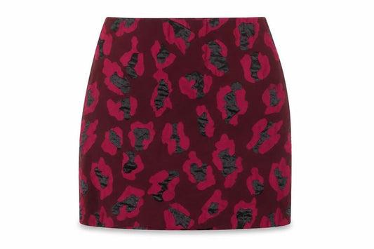 Dorothy Perkins Womens Pink Animal Print Polyester Mini Skirt Size 8 Zip