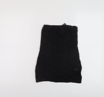 Womens UK Size 10 PRETTYLITTLETHING Black Basic Tank