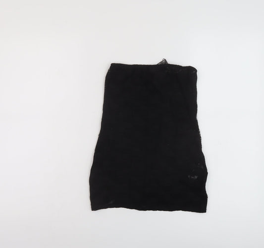Womens UK Size 10 PRETTYLITTLETHING Black Basic Tank