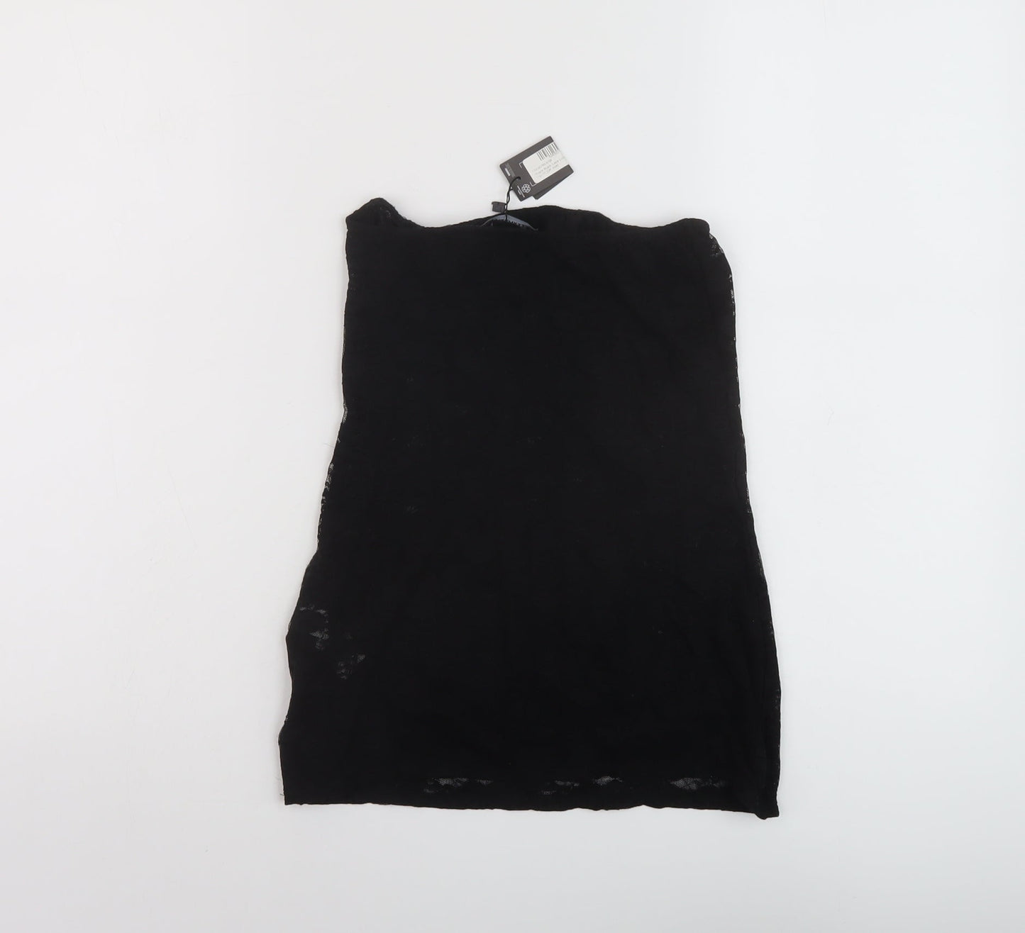 Womens UK Size 10 PRETTYLITTLETHING Black Basic Tank