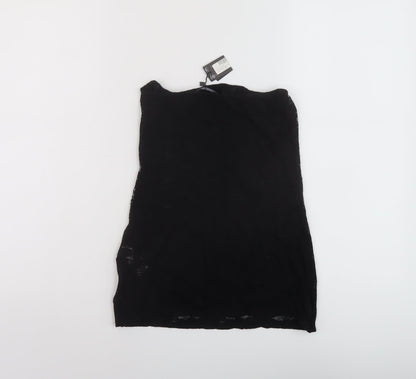 Womens UK Size 10 PRETTYLITTLETHING Black Basic Tank