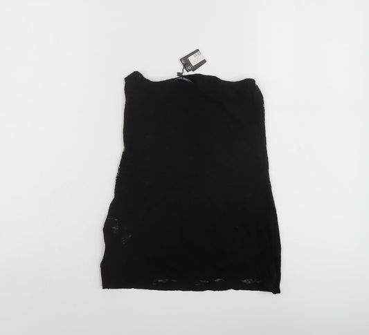 Womens UK Size 10 PRETTYLITTLETHING Black Basic Tank