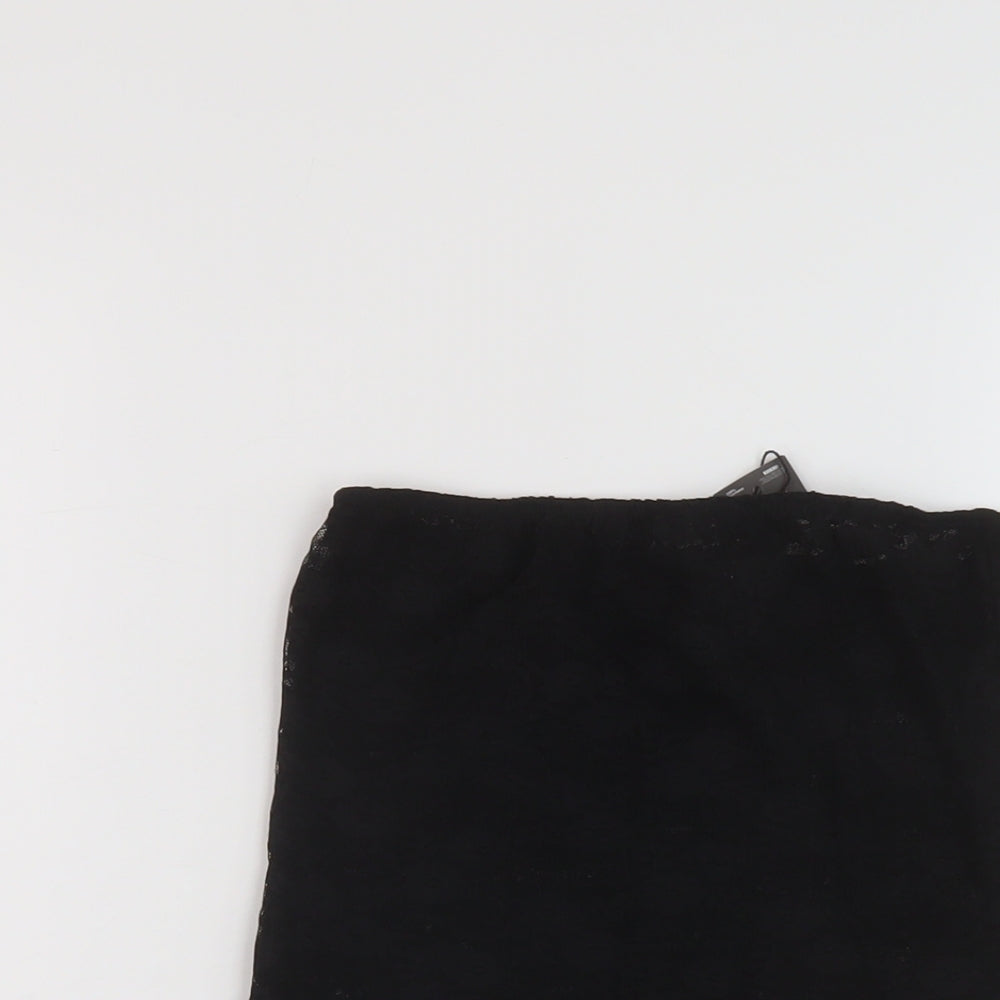 Womens UK Size 10 PRETTYLITTLETHING Black Basic Tank